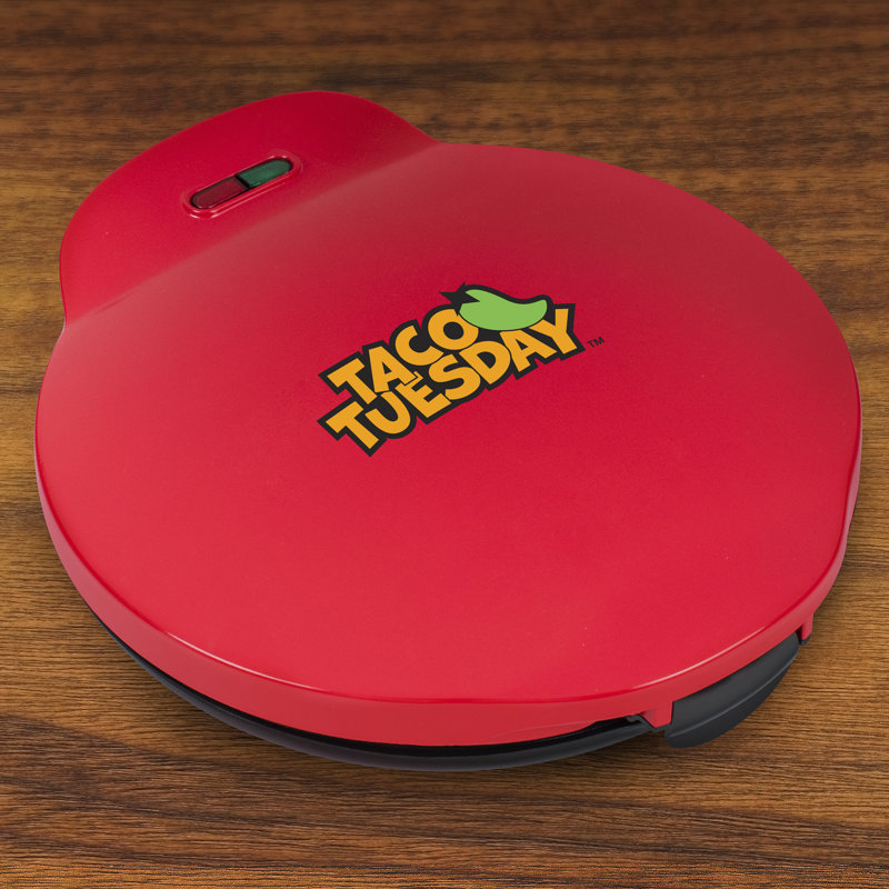 Taco Tuesday Deluxe 10Inch 6Wedge Electric Quesadilla Maker with